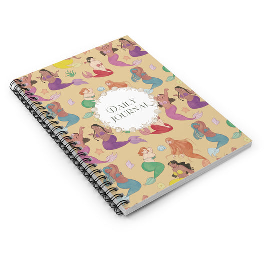 Plus Size Mermaid Daily Journal - Spirited Spiral Notebook for Creative Minds