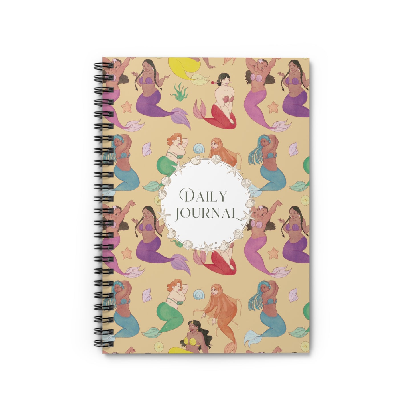 Plus Size Mermaid Daily Journal - Spirited Spiral Notebook for Creative Minds