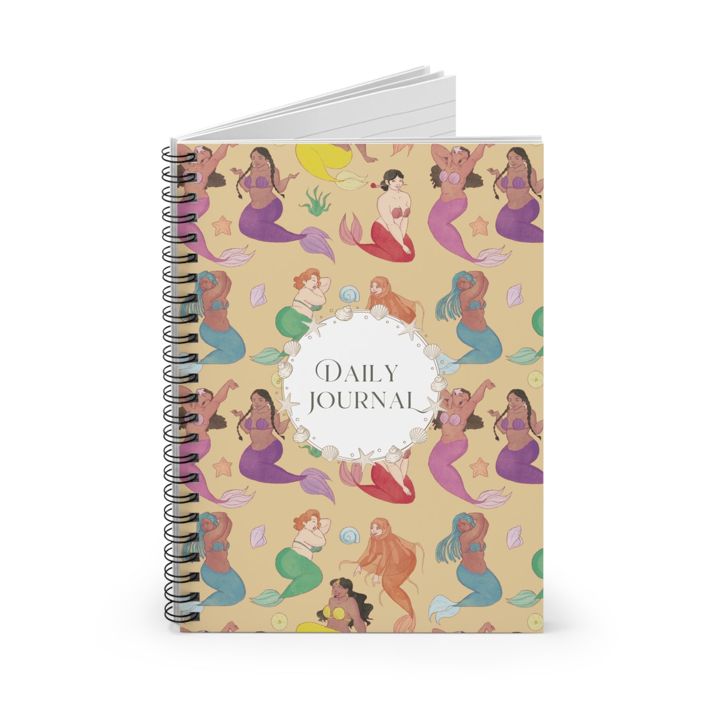 Plus Size Mermaid Daily Journal - Spirited Spiral Notebook for Creative Minds
