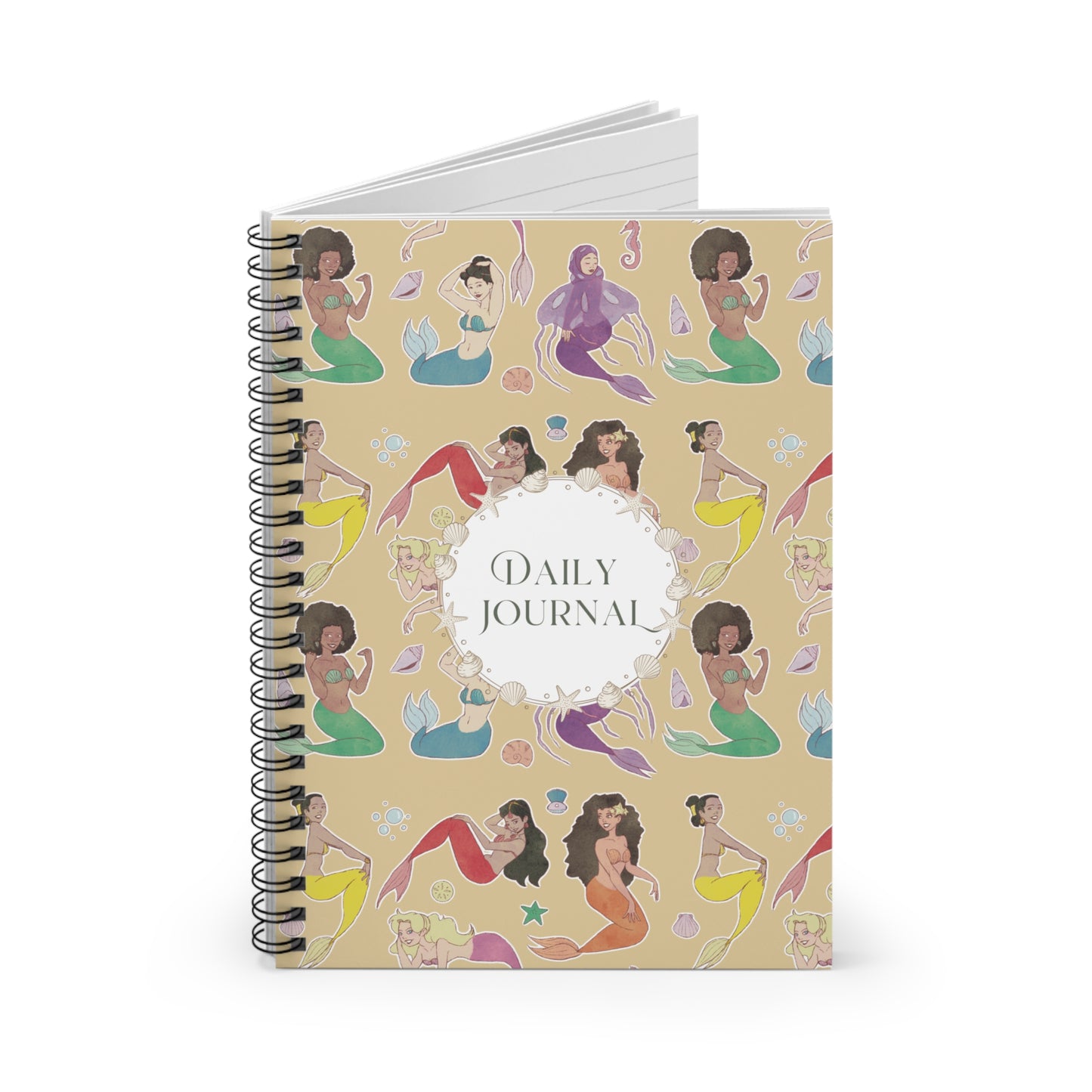 Mermaid-Themed Daily Journal - Ruled Spiral Notebook for Creative Souls