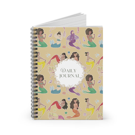 Mermaid-Themed Daily Journal - Ruled Spiral Notebook for Creative Souls