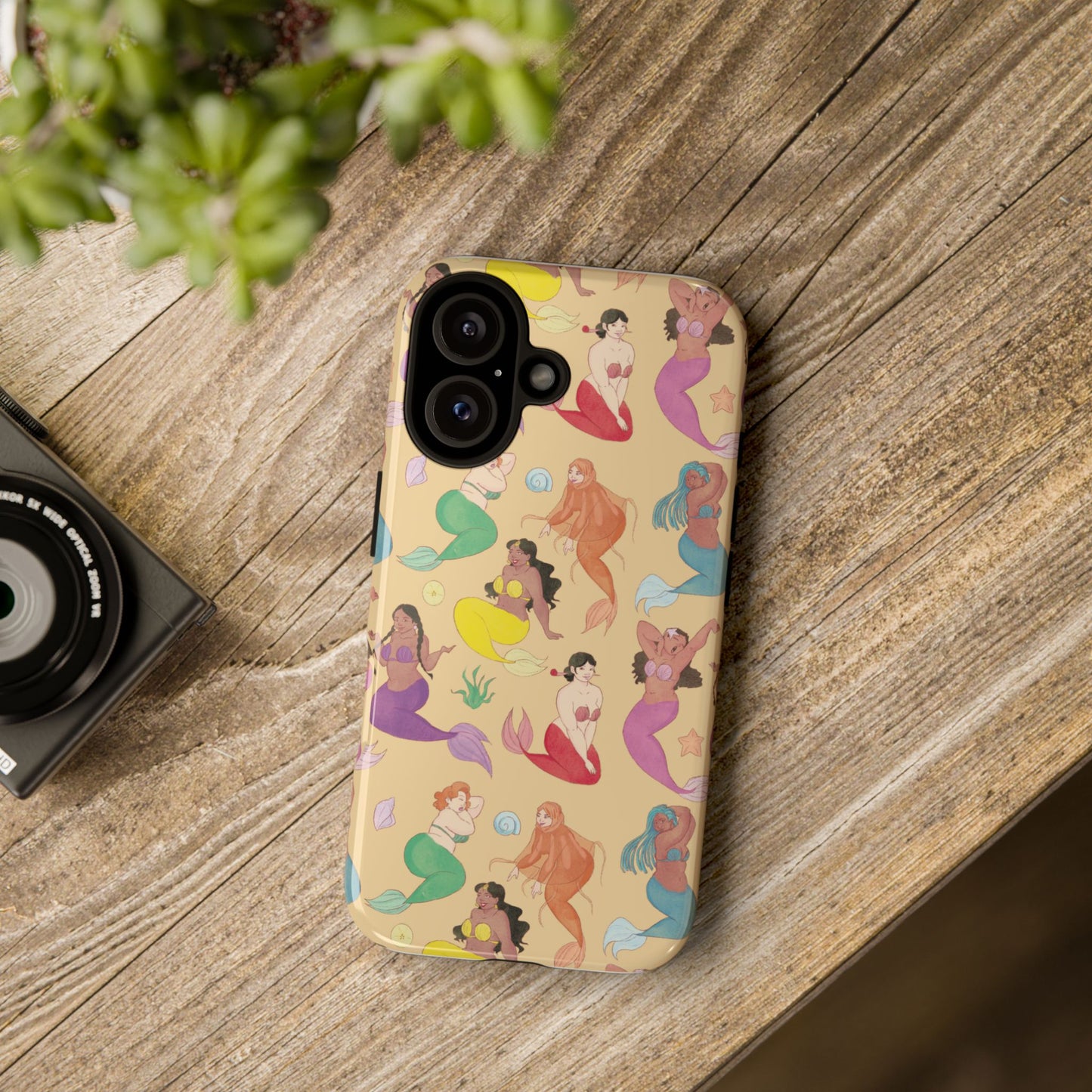 Plus Size Mermaid Phone Case - Vibrant Sea Goddess Design