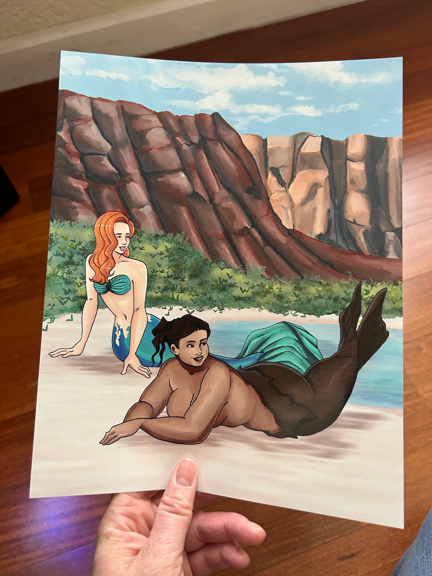 Mermaid and Selkie - Print