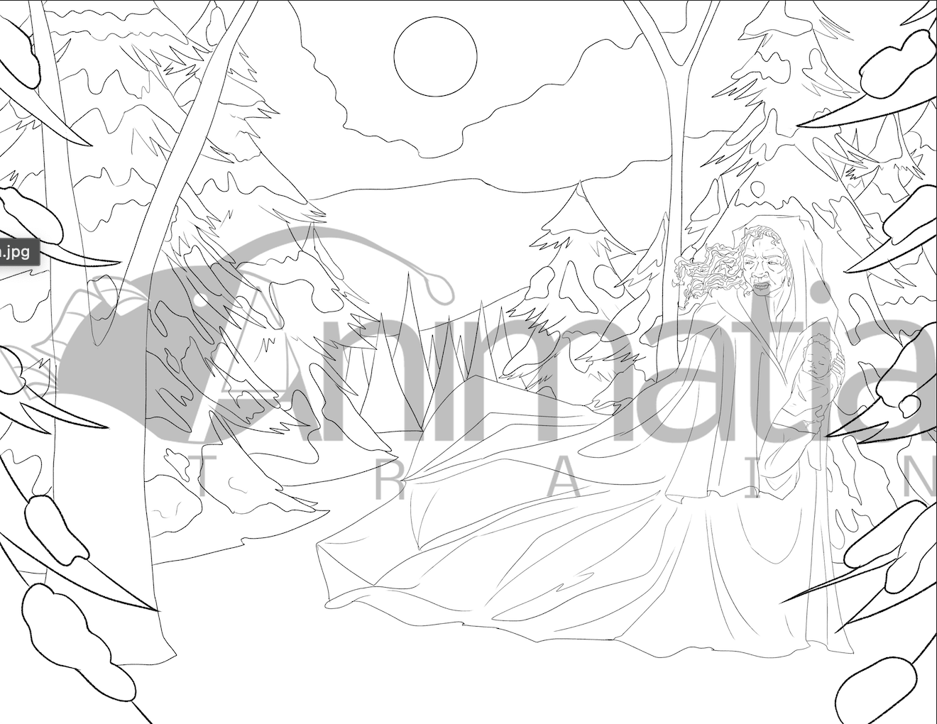 Yule Coloring Page
