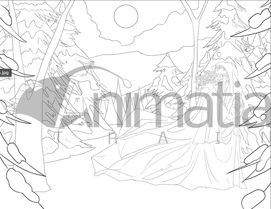 Yule Coloring Page
