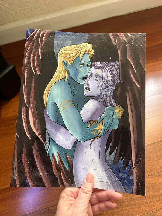 The Harpy and the Naga - Print
