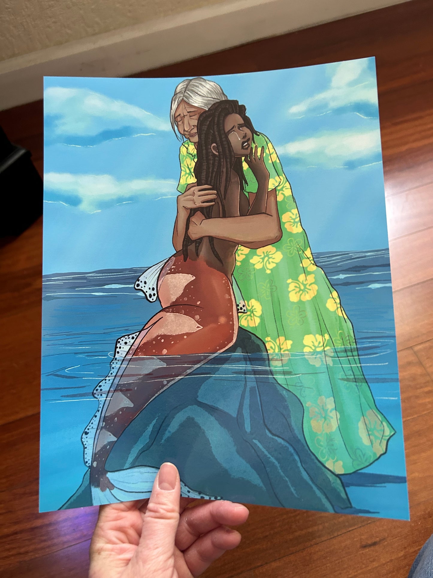 The Old Woman and the Mermaid - Print